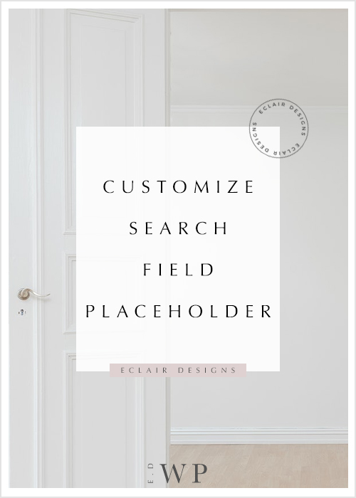 customize search fields placeholder
