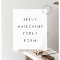 setup mailchimp popup form