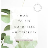 how to fix wordpress white screen