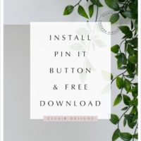 how to install pin it button and free download