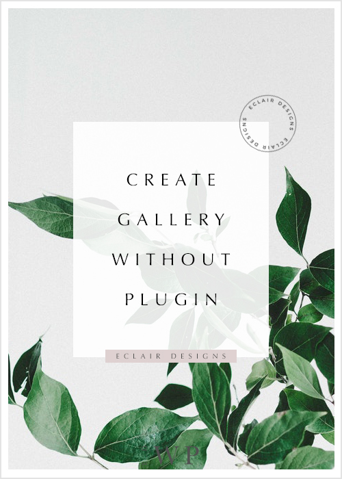 create gallery without plugin